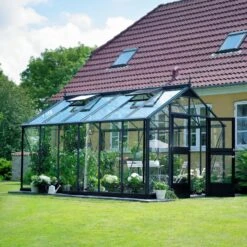 Serre De Jardin 13m² Anthracite Et Verre Trempé Premium - Juliana -Jardin Serre Boutique serre de jardin 13m anthracite et verre trempe premium juliana 12