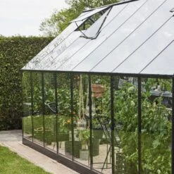Serre De Jardin 13m² Qube+ 816 Noire En Verre Trempé - Halls -Jardin Serre Boutique serre de jardin 13m qube 816 noire en verre trempe halls 5