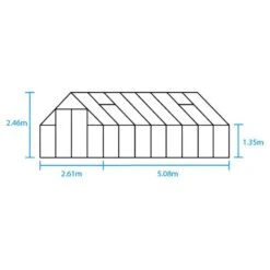 Serre De Jardin 13m² Qube+ 816 Noire En Verre Trempé - Halls -Jardin Serre Boutique serre de jardin 13m qube 816 noire en verre trempe halls 6