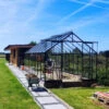 Serre De Jardin 16,32m² En Aluminium Anthracite Et Verre Trempé 4mm - Green Protect -Jardin Serre Boutique serre de jardin 1452m en aluminium anthracite et verre trempe 4mm green protect 14
