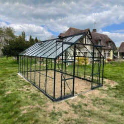 Serre De Jardin 16,32m² En Aluminium Anthracite Et Verre Trempé 4mm - Green Protect -Jardin Serre Boutique serre de jardin 1452m en aluminium anthracite et verre trempe 4mm green protect 15