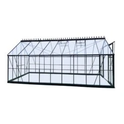 Serre De Jardin 16,32m² En Aluminium Anthracite Et Verre Trempé 4mm - Green Protect -Jardin Serre Boutique serre de jardin 1452m en aluminium anthracite et verre trempe 4mm green protect 20