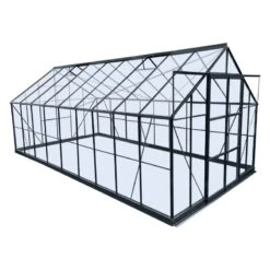 Serre De Jardin 16,32m² En Aluminium Anthracite Et Verre Trempé 4mm - Green Protect -Jardin Serre Boutique serre de jardin 1452m en aluminium anthracite et verre trempe 4mm green protect 21