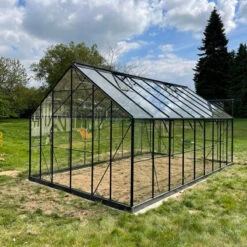 Serre De Jardin 16,32m² En Aluminium Anthracite Et Verre Trempé 4mm - Green Protect -Jardin Serre Boutique serre de jardin 1452m en aluminium anthracite et verre trempe 4mm green protect 28