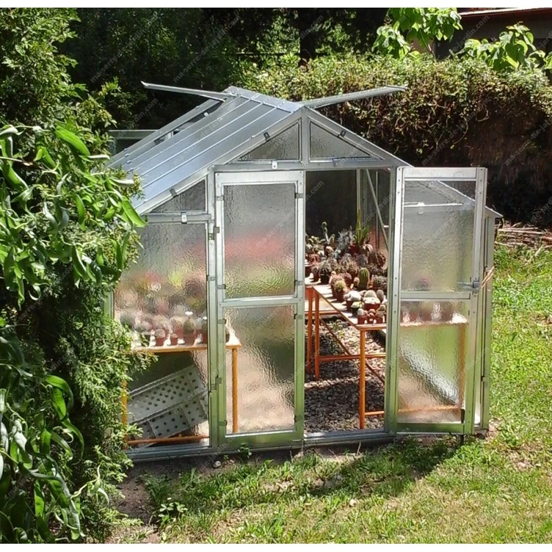 Serre De Jardin 249x306cm 7,62m² Verre Cathédrale 4mm VARIANT J3 - Limes 3 Serre De Jardin 249x306cm 7,62m² Verre Cathédrale 4mm VARIANT J3 - Limes