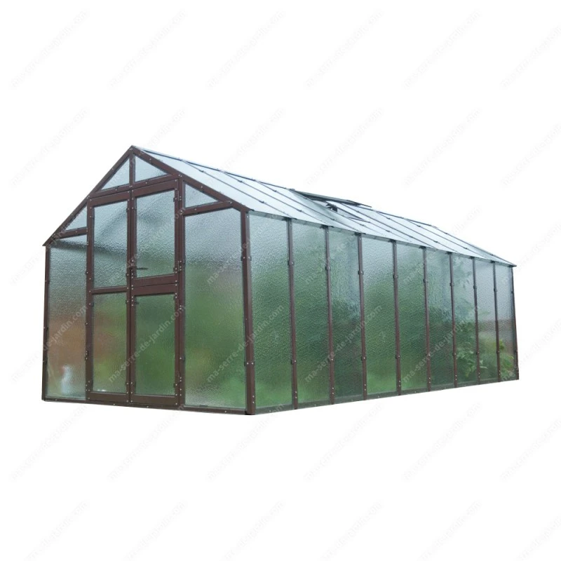Serre De Jardin 249x455cm 11,33m² En Verre Cathédrale 4mm PRIMUS Limes 5 Serre De Jardin 249x455cm 11,33m² En Verre Cathédrale 4mm PRIMUS Limes – Image 3
