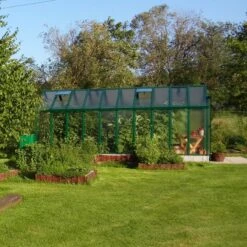 Serre De Jardin Verte 249x505cm 12,57m² En Verre Cathédrale 4mm VARIANT J5 - Limes -Jardin Serre Boutique serre de jardin 249x505cm 1257m en verre cathedrale 4mm variant limes 3