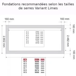 Serre De Jardin 276x306cm 8,45m² En Verre Cathédrale 4mm VARIANT - Limes -Jardin Serre Boutique serre de jardin 276x306cm 845m en verre cathedrale 4mm variant limes 3