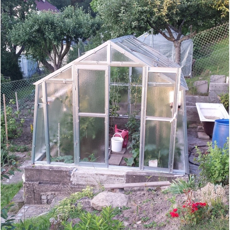 Serre De Jardin 276x406cm 11,2m² En Verre Cathédrale 4mm VARIANT K4 - Limes 5 Serre De Jardin 276x406cm 11,2m² En Verre Cathédrale 4mm VARIANT K4 - Limes – Image 3