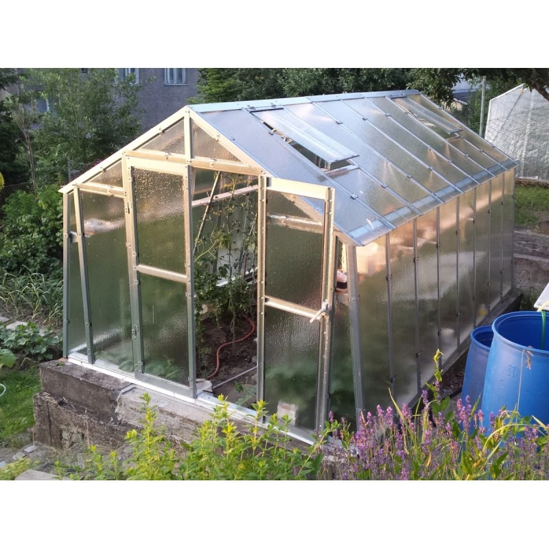 Serre De Jardin 276x406cm 11,2m² En Verre Cathédrale 4mm VARIANT K4 - Limes 6 Serre De Jardin 276x406cm 11,2m² En Verre Cathédrale 4mm VARIANT K4 - Limes – Image 4