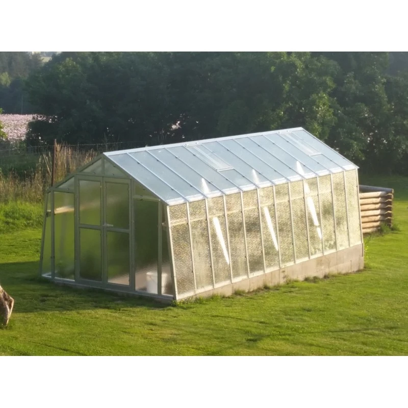 Serre De Jardin 276x606cm 16,73m² En Verre Cathédrale 4mm VARIANT - Limes 3 Serre De Jardin 276x606cm 16,73m² En Verre Cathédrale 4mm VARIANT - Limes