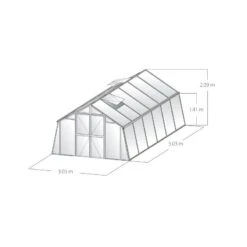 Serre De Jardin 303x303cm 9,18m² En Polycarbonate 8mm VARIANT - Limes 9 Serre De Jardin 303x303cm 9,18m² En Polycarbonate 8mm VARIANT - Limes -Jardin Serre Boutique serre de jardin 303x303cm 918m en polycarbonate 6mm variant limes 2