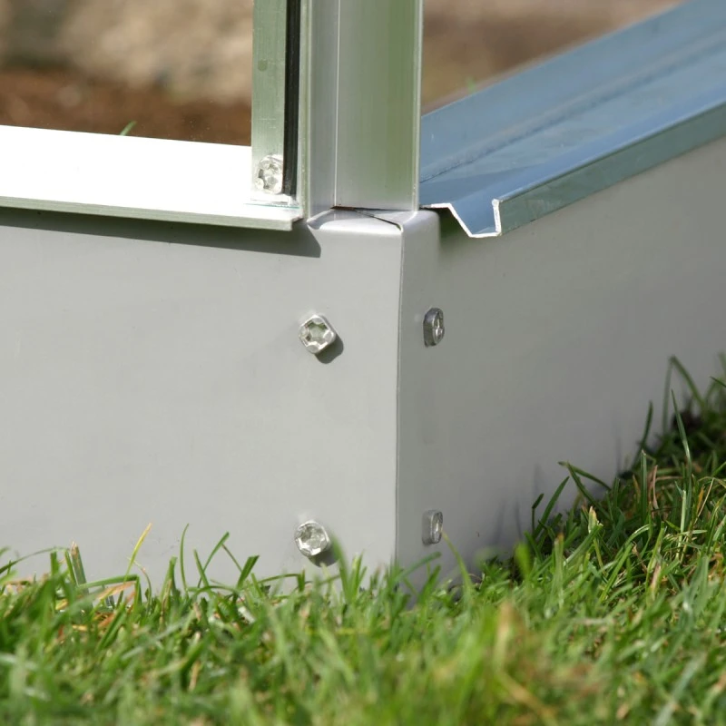 Serre Allium Venus 3,7m² En Aluminium Naturel Et Verre Trempé 3mm + Embase Incluse - Natura Lams 8 Serre Allium Venus 3,7m² En Aluminium Naturel Et Verre Trempé 3mm + Embase Incluse - Natura Lams – Image 6