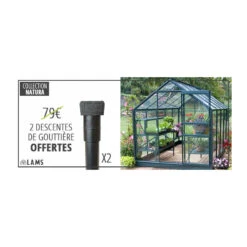 Serre Allium Venus 3,7m² En Aluminium Naturel Et Verre Trempé 3mm + Embase Incluse - Natura Lams 22 Serre Allium Venus 3,7m² En Aluminium Naturel Et Verre Trempé 3mm + Embase Incluse - Natura Lams -Jardin Serre Boutique serre de jardin 38m en aluminium anodise et verre trempe venus lams 7