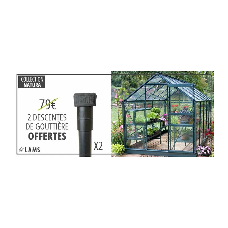 Serre Allium Venus 3,7m² En Aluminium Naturel Et Verre Trempé 3mm + Embase Incluse - Natura Lams 10 Serre Allium Venus 3,7m² En Aluminium Naturel Et Verre Trempé 3mm + Embase Incluse - Natura Lams – Image 8