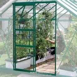 Serre Allium Venus 3,7m² En Aluminium Laqué Vert Et Verre Trempé 3mm + Embase Incluse - Natura Lams -Jardin Serre Boutique serre de jardin 38m en aluminium laque et verre trempe venus lams 3