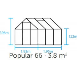 Serre De Jardin 3,8m² Popular 66 En Aluminium Et Verre Trempé 3mm - Halls -Jardin Serre Boutique serre de jardin 38m popular 66 en aluminium et verre trempe 3mm halls 2