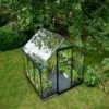Serre De Jardin 3,9m² Qube 66 Noire En Verre Trempé - Halls -Jardin Serre Boutique serre de jardin 39m qube 66 noire en verre trempe halls