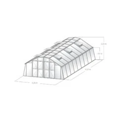 Serre De Jardin 426x452cm 19,25m² En Verre Cathédrale 4mm PRIMUS M4,5 - Limes -Jardin Serre Boutique serre de jardin 426x452cm 1925m en verre cathedrale 4mm primus limes 1