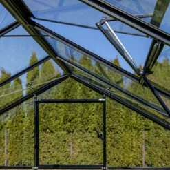 Serre De Jardin 4,35m² En Aluminium Noir Et Verre Trempé Sanus UP! XL4 - Gampre -Jardin Serre Boutique serre de jardin 435m en aluminium noir et verre trempe sanus up xl4 gampre 7