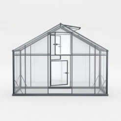 Serre De Jardin 4,35m² En Aluminium Noir Et Verre Trempé Sanus XL4 - Gampre -Jardin Serre Boutique serre de jardin 435m en aluminium noir et verre trempe sanus xl4 gampre 1