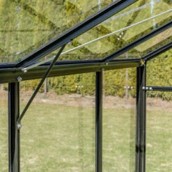 Serre De Jardin 4,84m² En Aluminium Noir Et Verre Trempé Sanus UP! L5 - Gampre -Jardin Serre Boutique serre de jardin 484m en aluminium noir et verre trempe sanus up l5 gampre 9