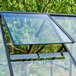 Serre De Jardin 5,1m² Qube 68 Noire En Verre Trempé - Halls -Jardin Serre Boutique serre de jardin 51m qube 68 noire en verre trempe halls 16