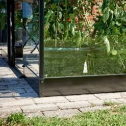 Serre De Jardin 5,1m² Qube 68 Noire En Verre Trempé - Halls -Jardin Serre Boutique serre de jardin 51m qube 68 noire en verre trempe halls 9
