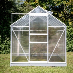 Serre De Jardin 6,03m² En Aluminium Et Polycarbonate + Base - Habrita -Jardin Serre Boutique serre de jardin 592m en aluminium et polycarbonate base 12