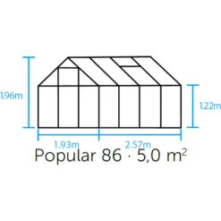 Serre De Jardin 5m² Popular 86 En Aluminium Et Verre Trempé 3mm - Halls -Jardin Serre Boutique serre de jardin 5m popular 86 en aluminium et verre trempe 3mm halls 2