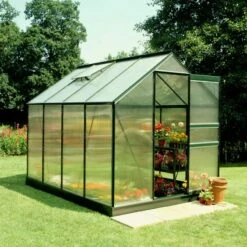 Serre De Jardin 5m² Popular 86 En Aluminium Verte Et Polycarbonate 4mm - Halls -Jardin Serre Boutique serre de jardin 5m popular 86 en aluminium verte et polycarbonate 4mm halls 2