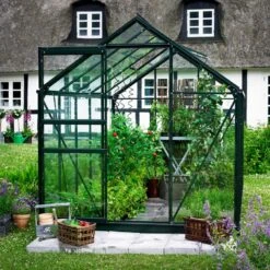 Serre De Jardin 5m² Popular 86 Verte En Verre Horticole 3mm - Halls -Jardin Serre Boutique serre de jardin 5m popular 86 verte en verre horticole 3mm halls 2