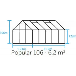 Serre De Jardin 6,2m² Popular 106 En Aluminium Et Verre Trempé 3mm - Halls -Jardin Serre Boutique serre de jardin 62m popular 106 en aluminium et verre trempe 3mm halls 5