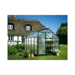Serre De Jardin 6,2m² Popular 106 En Aluminium Vert Et Polycarbonate 4mm - Halls