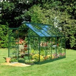 Serre De Jardin 6,2m² Popular 106 En Aluminium Verte Et Verre Horticole 3mm - Halls -Jardin Serre Boutique serre de jardin 62m popular 106 en aluminium verte et verre horticole 3mm halls 2