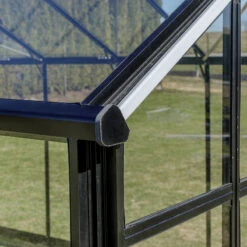 Serre De Jardin 6,38m² En Aluminium Noir Et Verre Trempé Sanus UP! XL7 - Gampre -Jardin Serre Boutique serre de jardin 638m en aluminium noir et verre trempe sanus up xl7 gampre 15