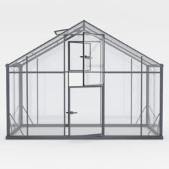 Serre De Jardin 6,38m² En Aluminium Noir Et Verre Trempé Sanus UP! XL7 - Gampre -Jardin Serre Boutique serre de jardin 638m en aluminium noir et verre trempe sanus up xl7 gampre 2