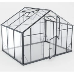 Serre De Jardin 6,38m² En Aluminium Noir Et Verre Trempé Sanus XL7 - Gampre