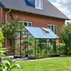Serre De Jardin 6,4m² Qube 610 Noire En Verre Trempé - Halls 22 Serre De Jardin 6,4m² Qube 610 Noire En Verre Trempé - Halls -Jardin Serre Boutique serre de jardin 64m qube 610 noire en verre trempe halls 1