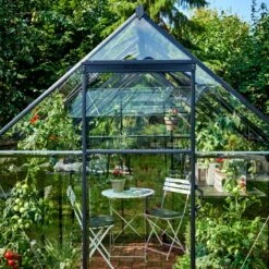 Serre De Jardin 6,4m² Qube 610 Noire En Verre Trempé - Halls 31 Serre De Jardin 6,4m² Qube 610 Noire En Verre Trempé - Halls -Jardin Serre Boutique serre de jardin 64m qube 610 noire en verre trempe halls 10
