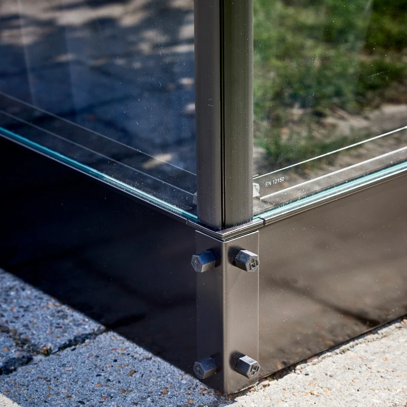 Serre De Jardin 6,4m² Qube 610 Noire En Verre Trempé - Halls 18 Serre De Jardin 6,4m² Qube 610 Noire En Verre Trempé - Halls – Image 16