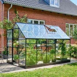 Serre De Jardin 6,4m² Qube 610 Noire En Verre Trempé - Halls 25 Serre De Jardin 6,4m² Qube 610 Noire En Verre Trempé - Halls -Jardin Serre Boutique serre de jardin 64m qube 610 noire en verre trempe halls 4
