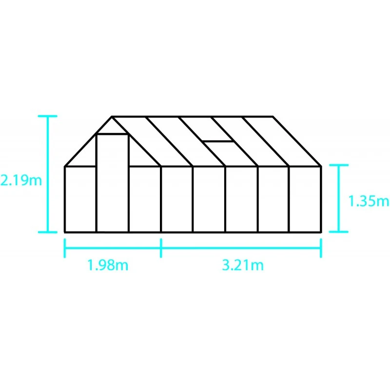 Serre De Jardin 6,4m² Qube 610 Noire En Verre Trempé - Halls 9 Serre De Jardin 6,4m² Qube 610 Noire En Verre Trempé - Halls – Image 7