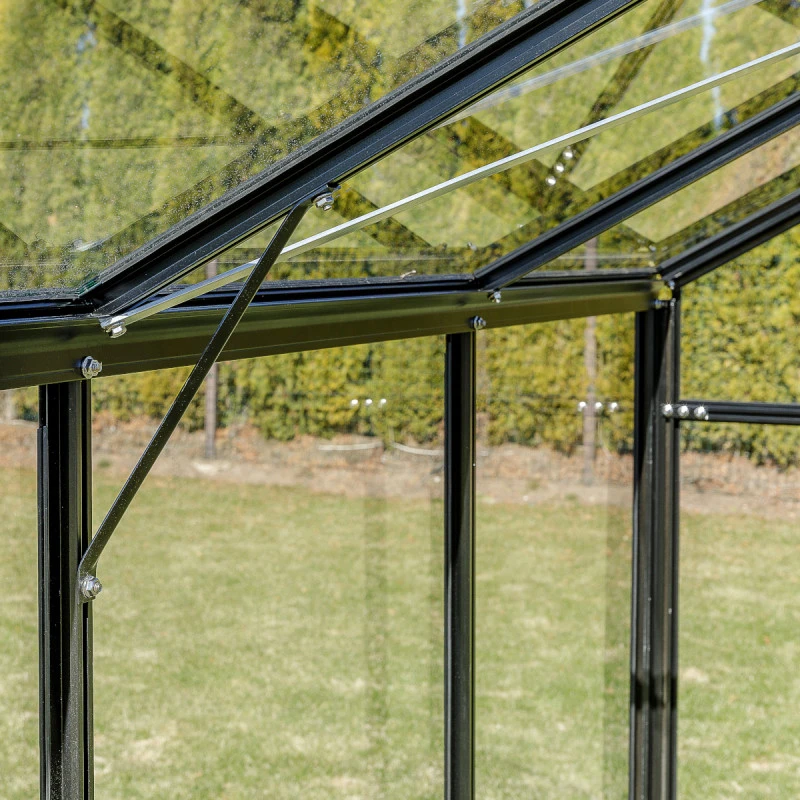 Serre De Jardin 6,5m² En Aluminium Noir Et Verre Trempé Sanus L7 - Gampre 12 Serre De Jardin 6,5m² En Aluminium Noir Et Verre Trempé Sanus L7 - Gampre – Image 10