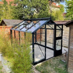 Serre De Jardin 6,6m² Anthracite En Verre Trempé Compact - Juliana -Jardin Serre Boutique serre de jardin 66m anthracite en verre trempe compact nye juliana 11