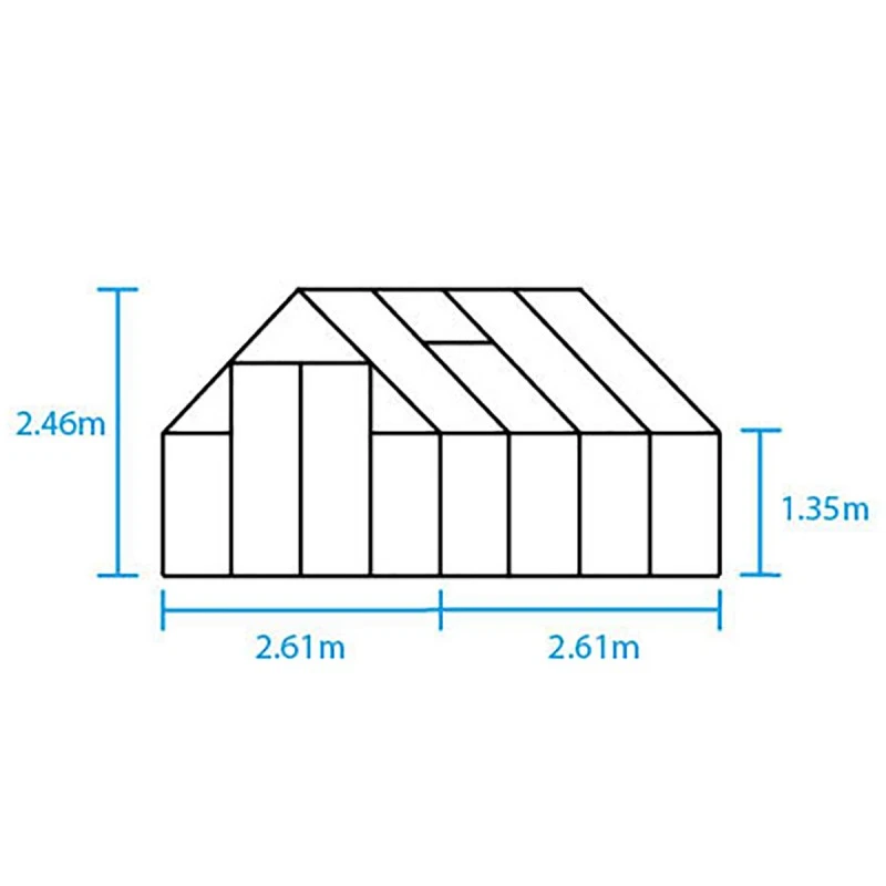 Serre De Jardin 6,6m² Qube+88 Noire En Verre Trempé - Halls 4 Serre De Jardin 6,6m² Qube+88 Noire En Verre Trempé - Halls – Image 2