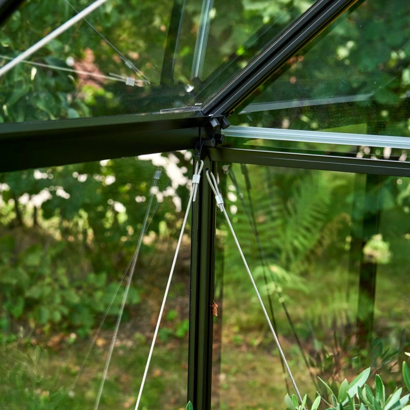 Serre De Jardin 6,6m² Qube+88 Noire En Verre Trempé - Halls 15 Serre De Jardin 6,6m² Qube+88 Noire En Verre Trempé - Halls – Image 13