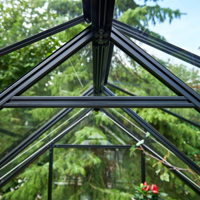 Serre De Jardin 6,6m² Qube+88 Noire En Verre Trempé - Halls 16 Serre De Jardin 6,6m² Qube+88 Noire En Verre Trempé - Halls – Image 14
