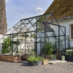 Serre De Jardin 6,6m² Qube+88 Noire En Verre Trempé - Halls 26 Serre De Jardin 6,6m² Qube+88 Noire En Verre Trempé - Halls -Jardin Serre Boutique serre de jardin 66m qube88 noire en verre trempe halls 3