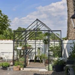 Serre De Jardin 6,6m² Qube+88 Noire En Verre Trempé - Halls 27 Serre De Jardin 6,6m² Qube+88 Noire En Verre Trempé - Halls -Jardin Serre Boutique serre de jardin 66m qube88 noire en verre trempe halls 4
